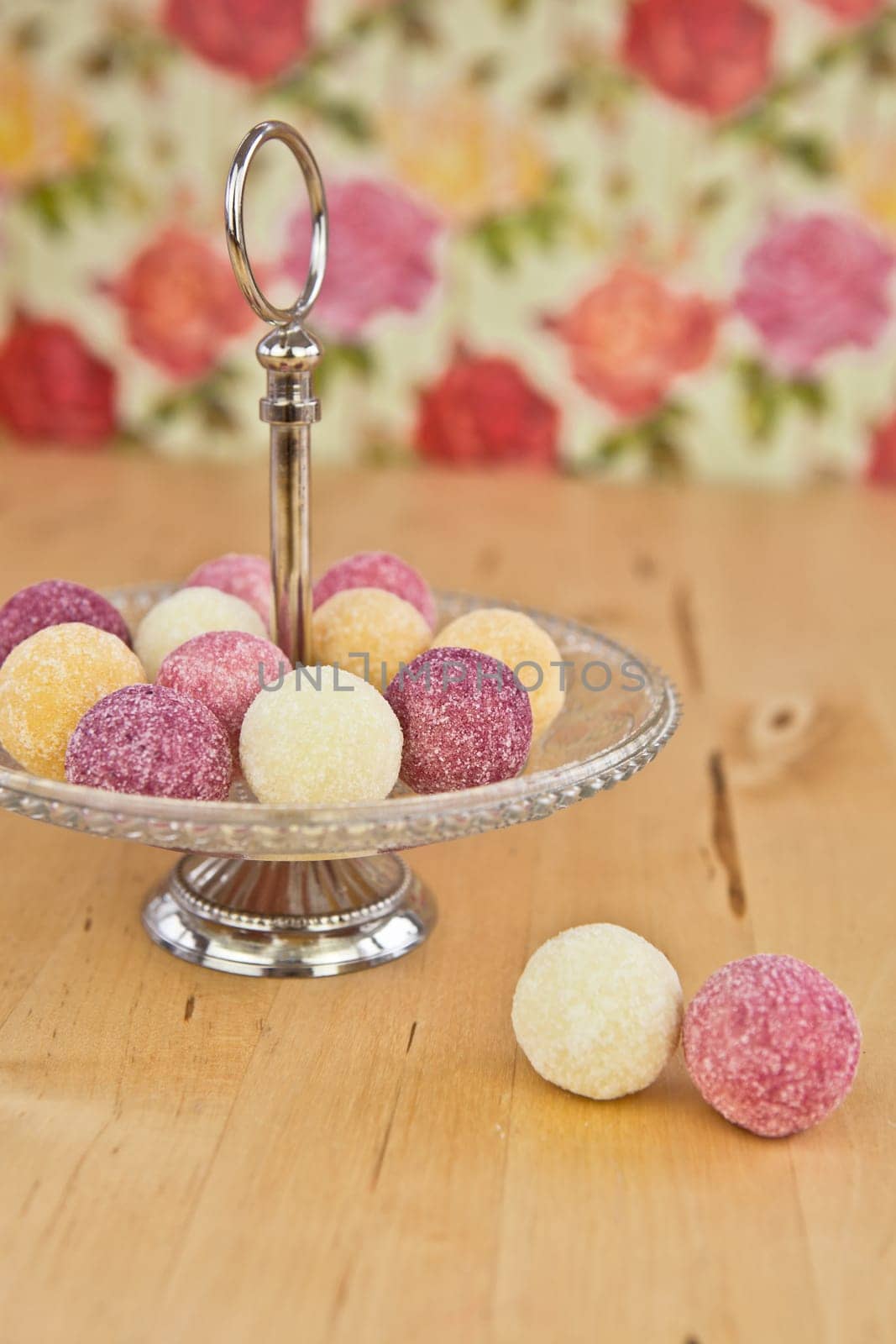 Truffles on glass étagère