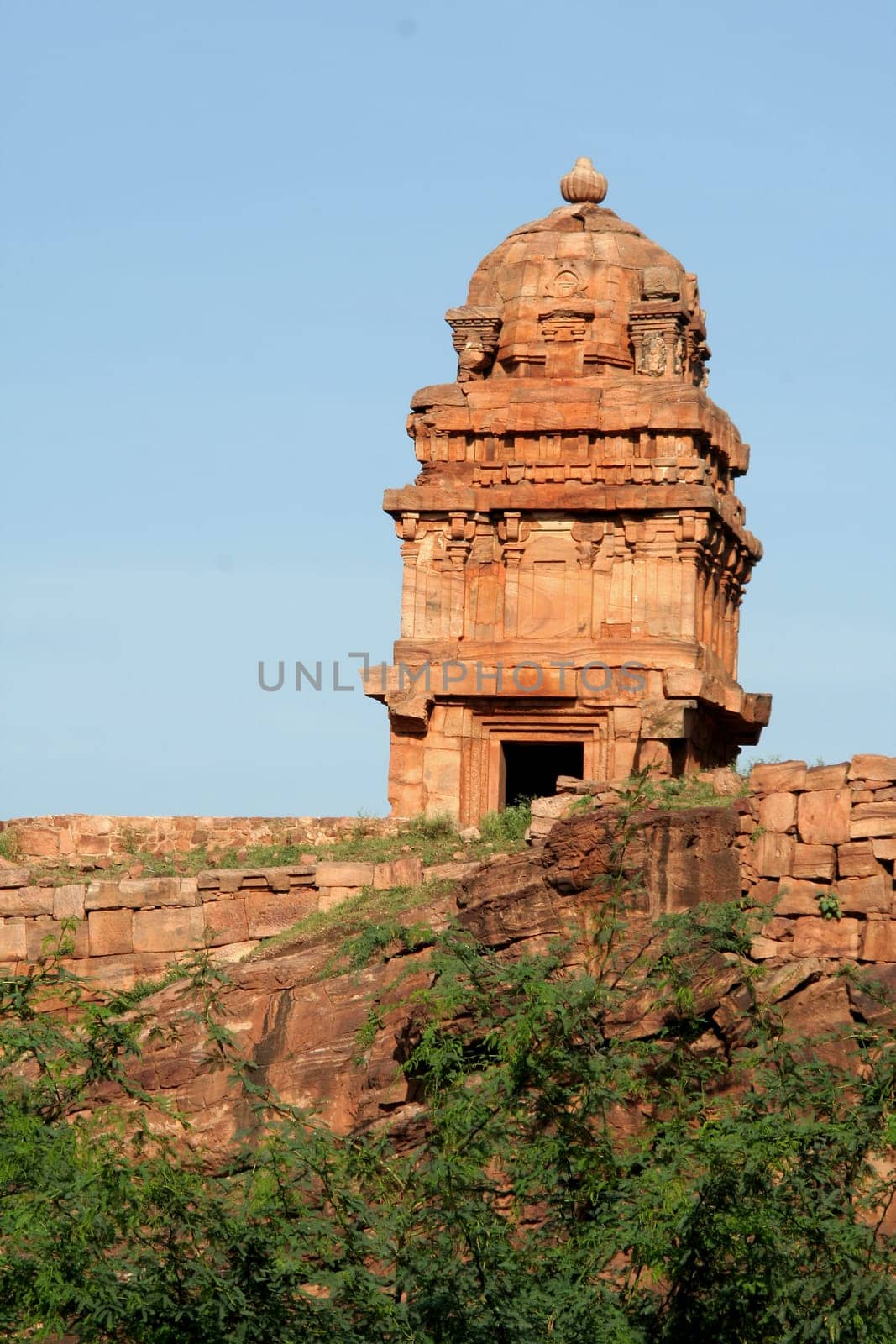 Lower Shivalaya Temple on northern hill at Badami, Karnataka, India, Asia