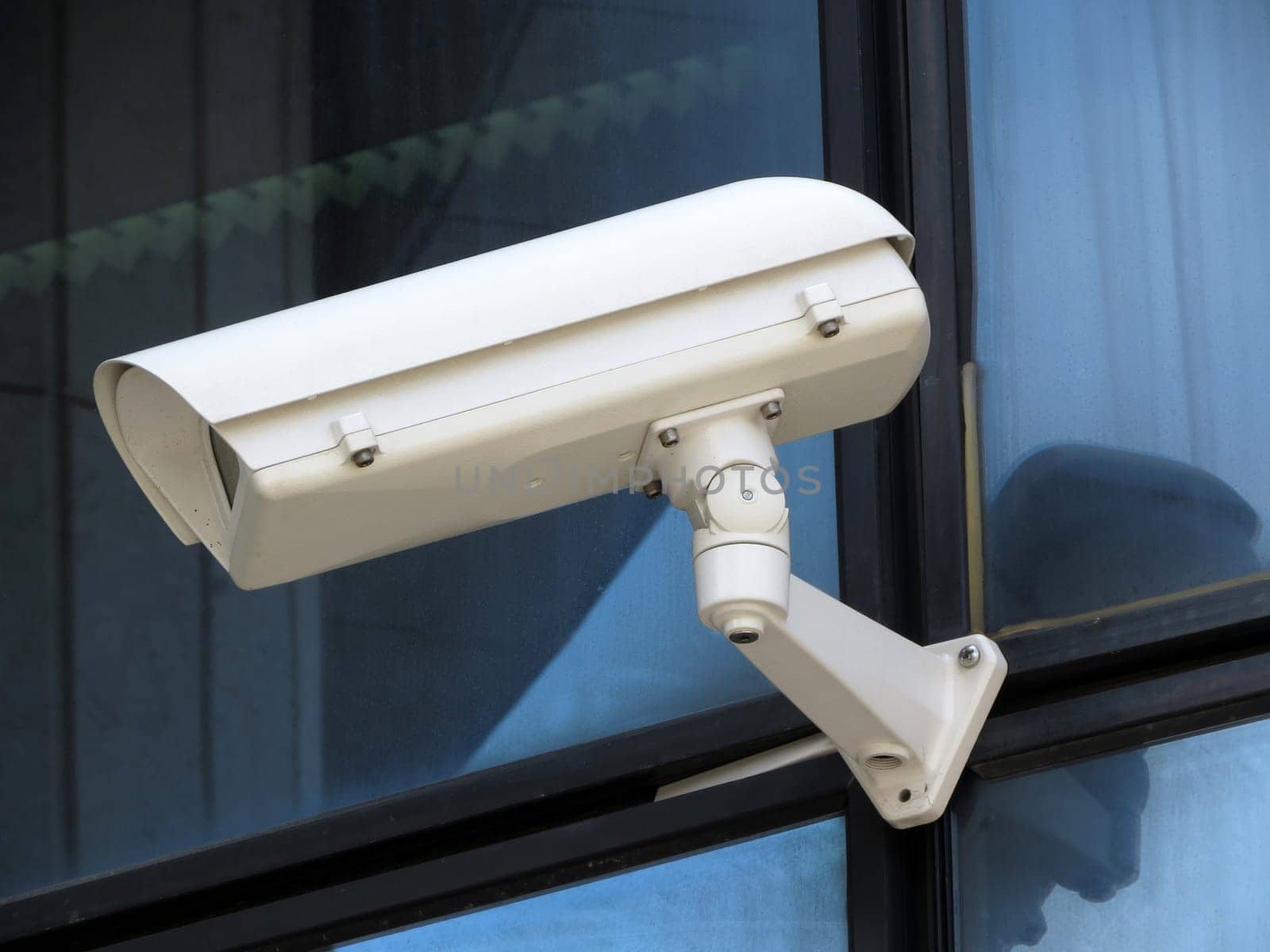 security camera attached on the office building