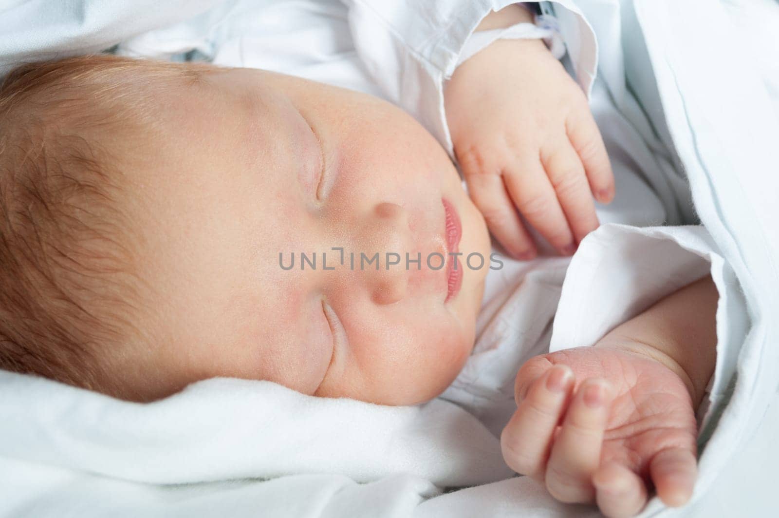 Closeup of Sleeping Newborn Baby