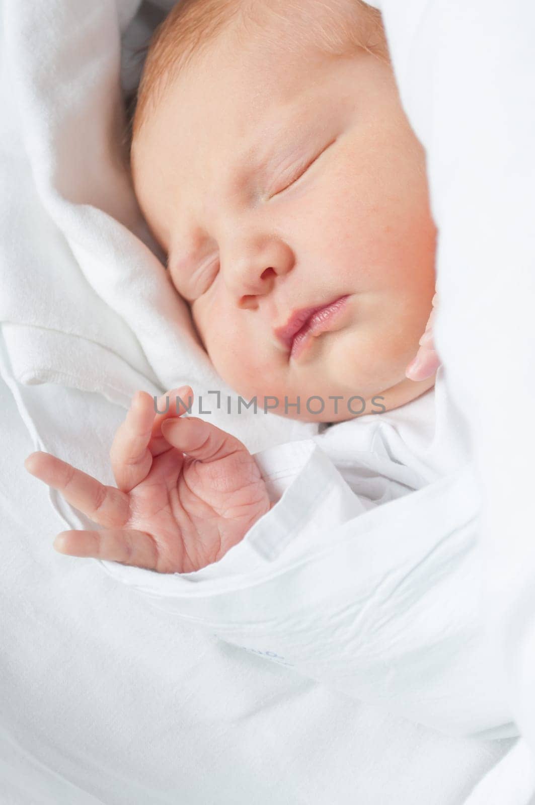 Closeup of Sleeping Newborn Baby