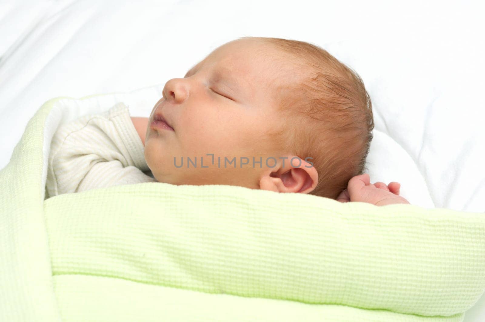 Closeup of Sleeping Newborn Baby
