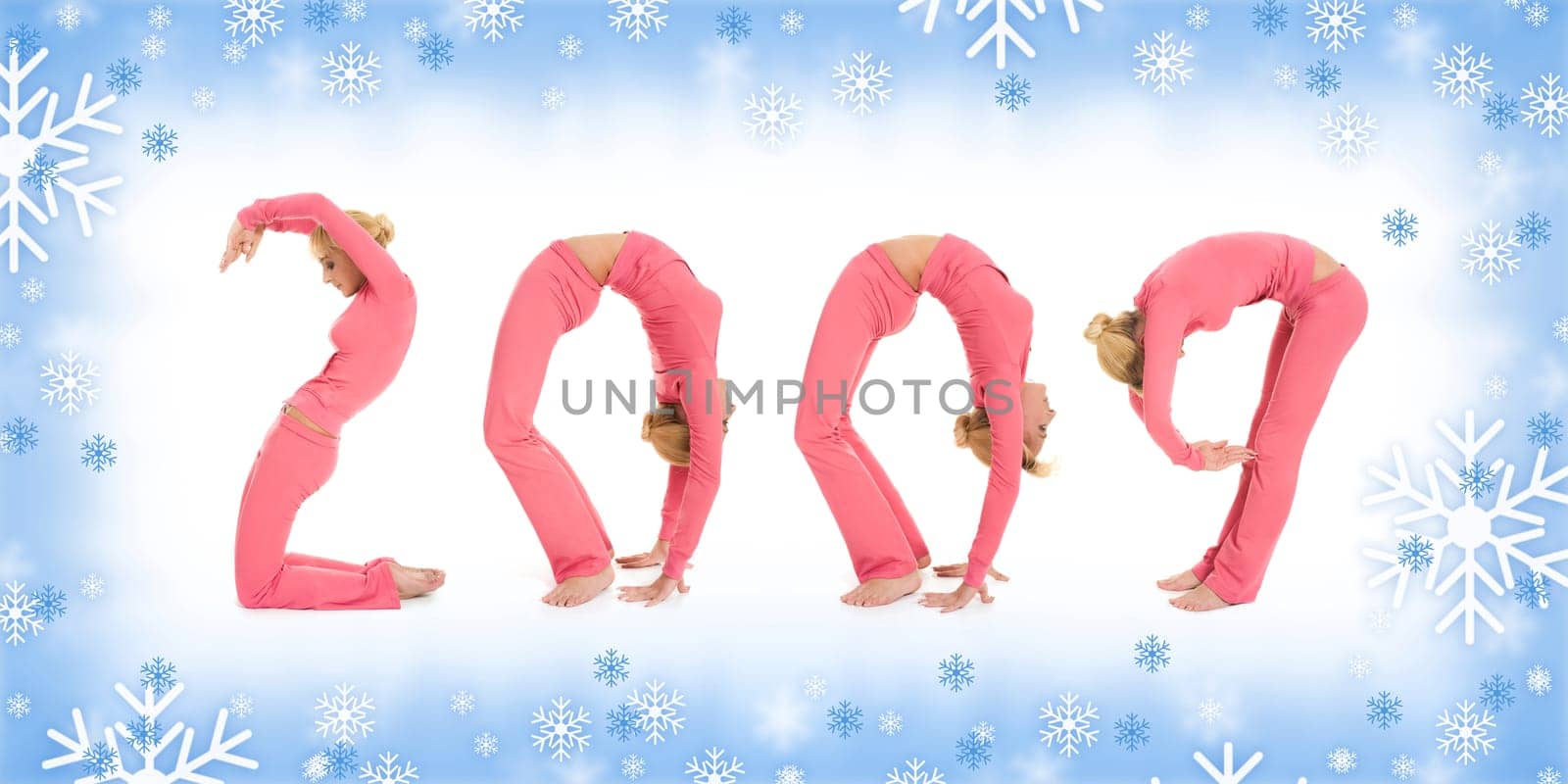 Photo of the year number made of woman