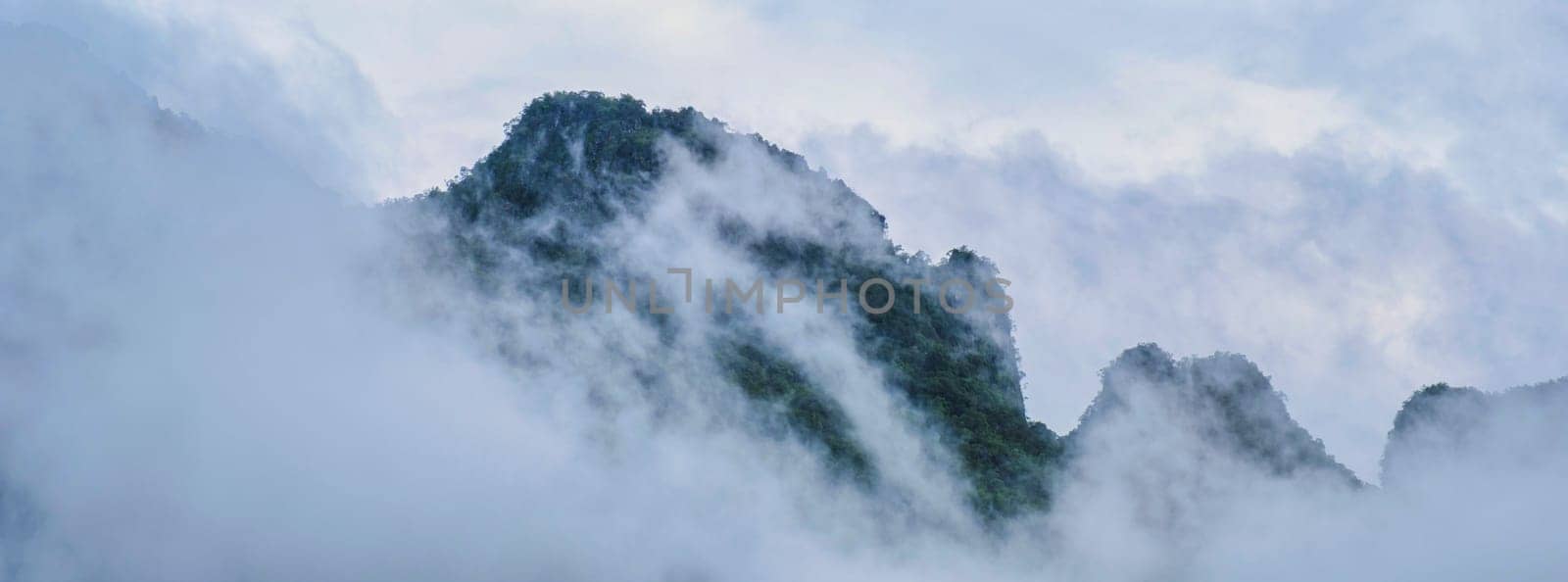 Doi Luang Chiang Dao mountain hills in Chiang Mai, Thailand. Nature landscape by fokkebok