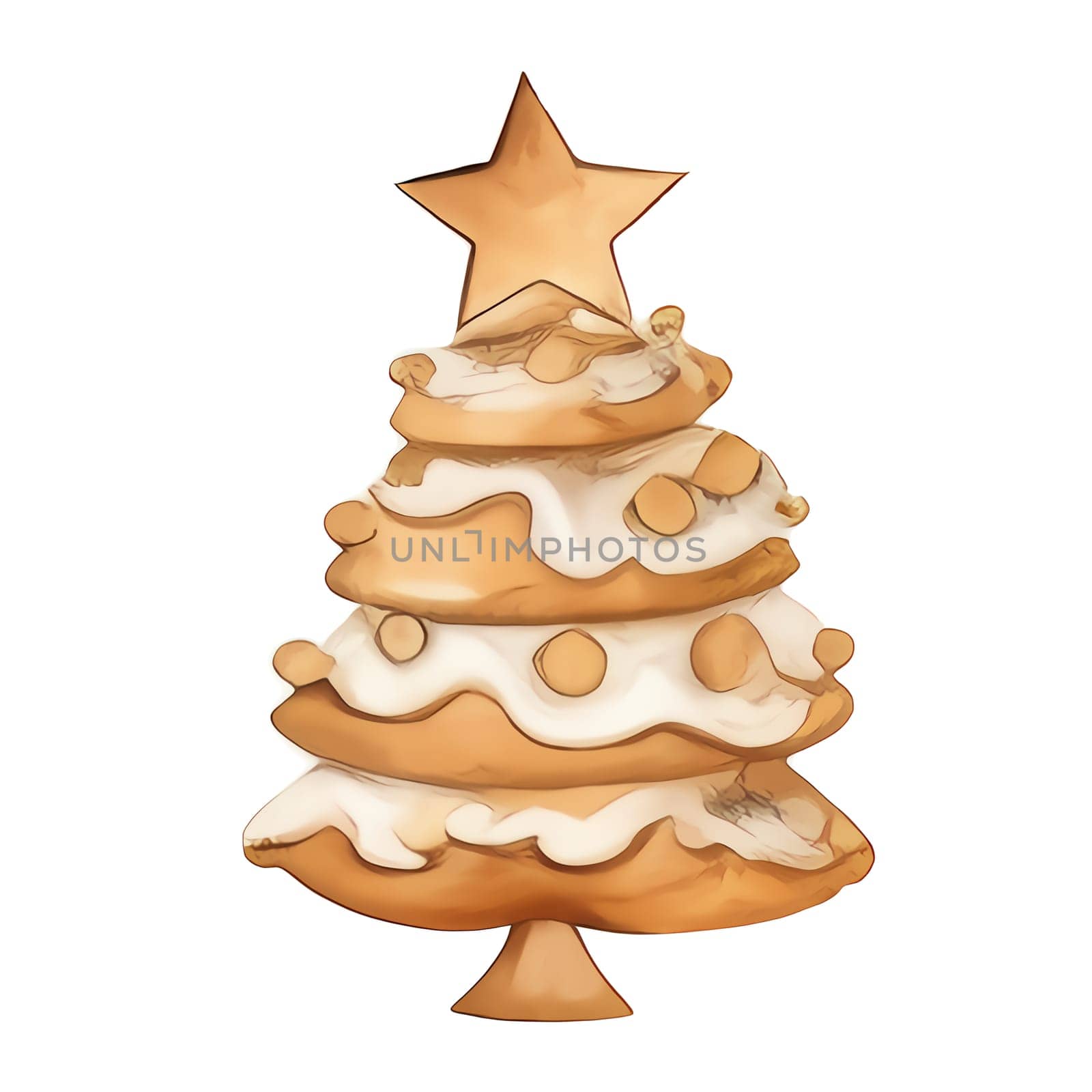 Watercolor Christmas gingerbreads Clipart, Christmas Watercolor gingerbread.  by AndreyKENO