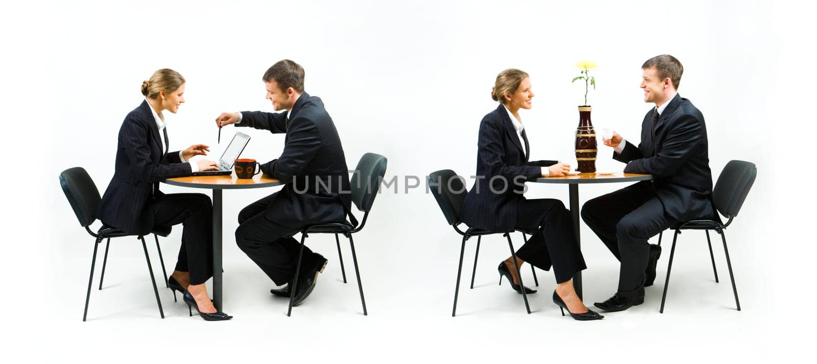 Portrait of business team with mature leader in front