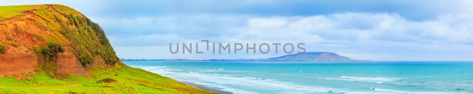 Beautiful seascape. New Zealand. Panorama