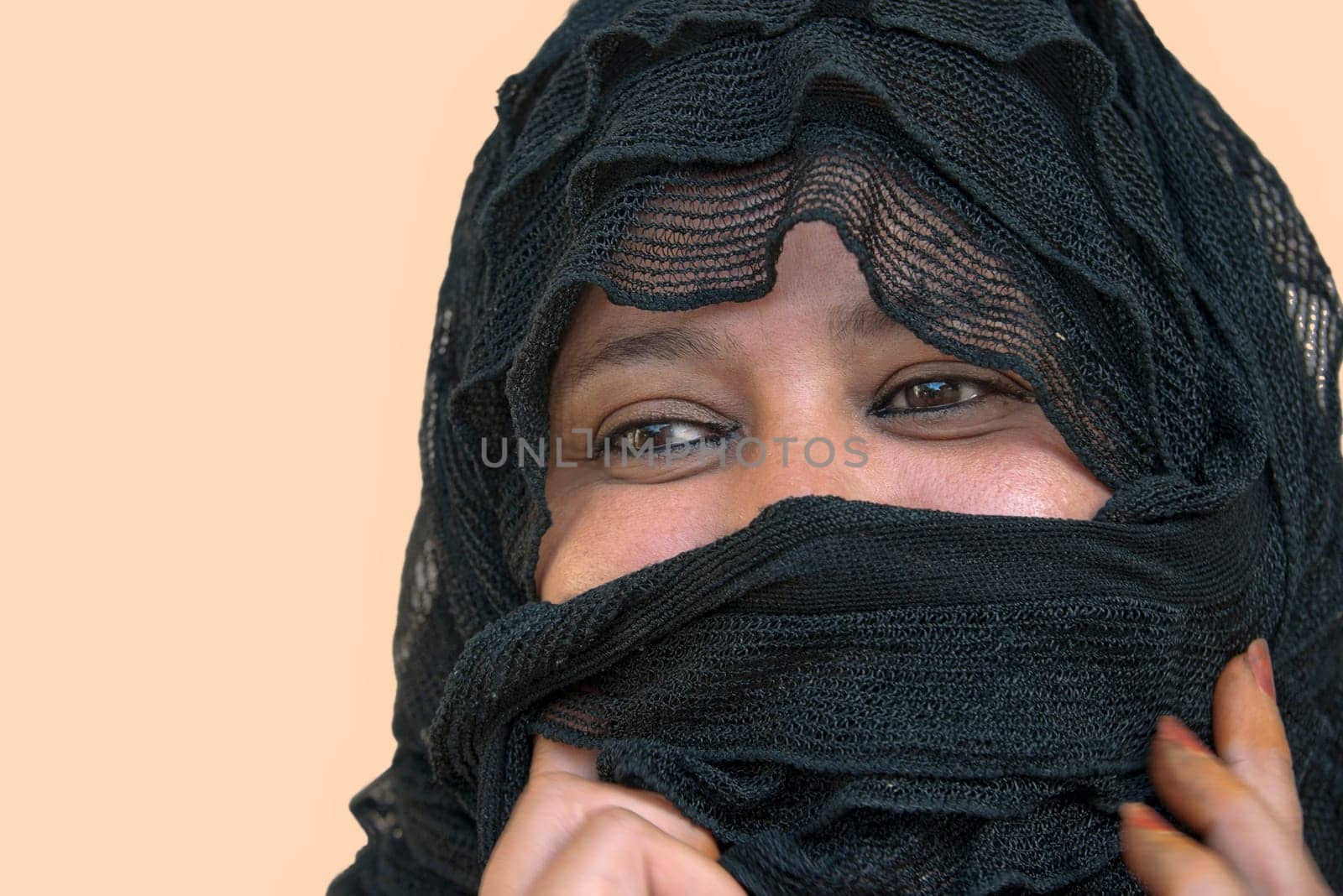 Coquetry with veil