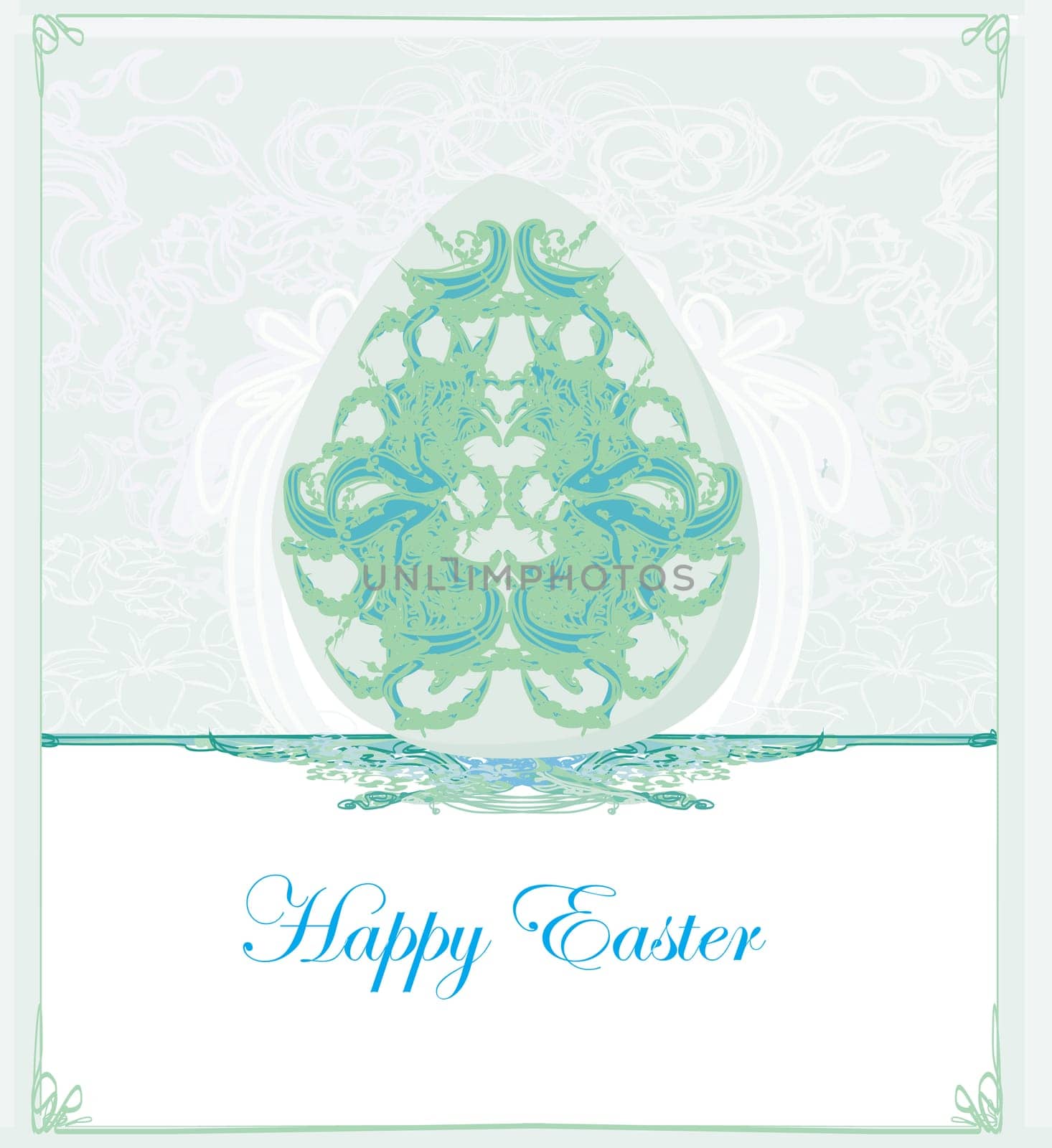Easter Egg On Grunge Background