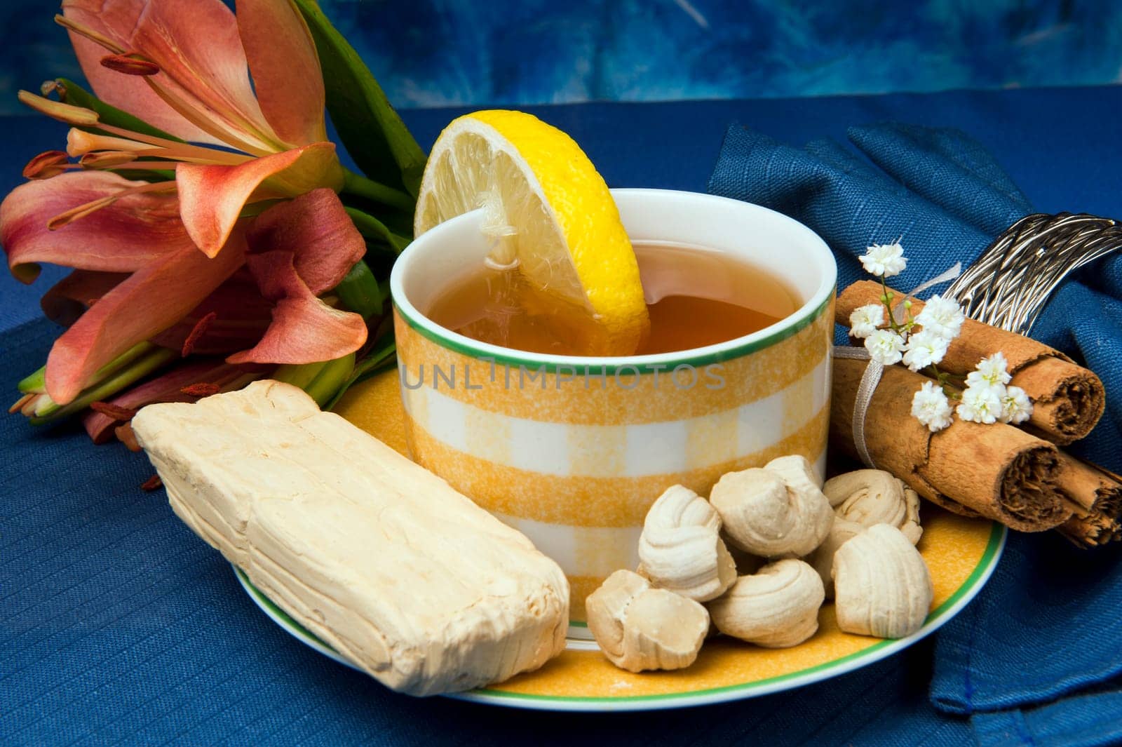 traditional dessert of Ecuador on colored background