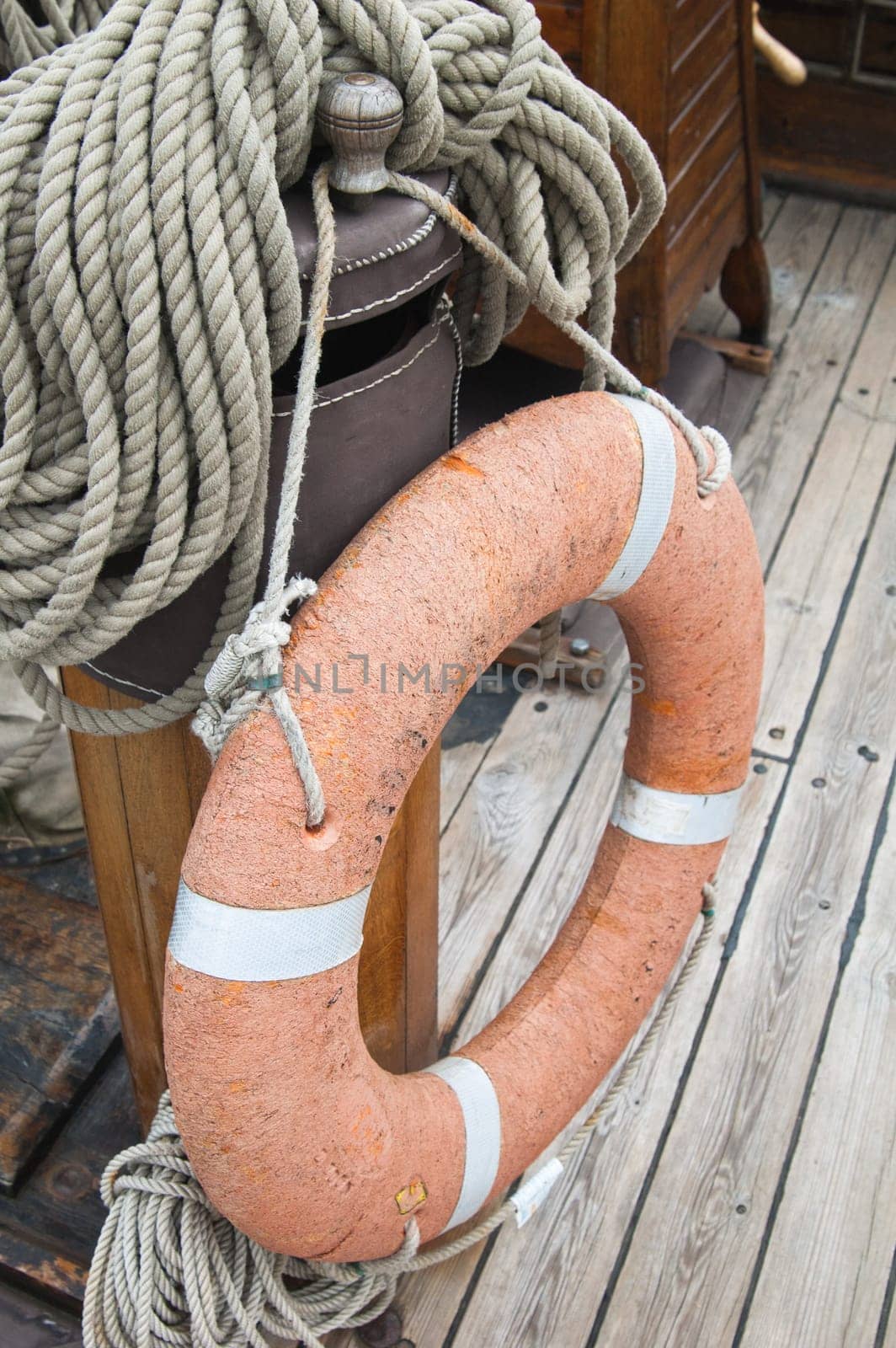 Rigging of an ancient sailing vessel