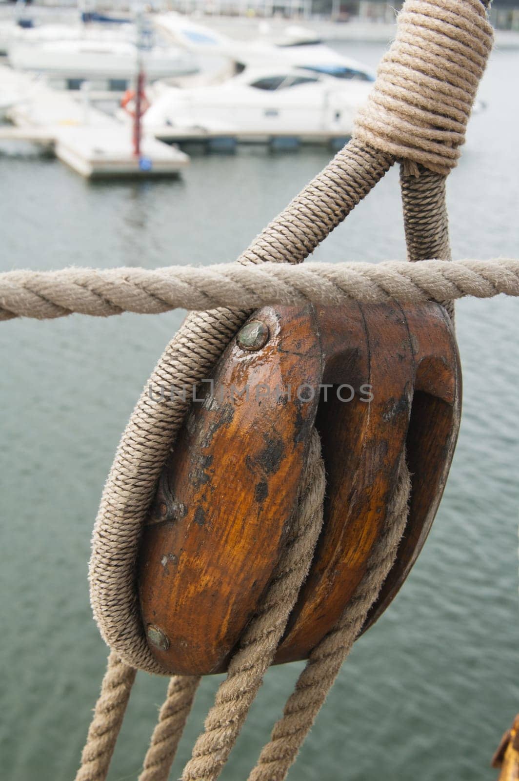Rigging of an ancient sailing vessel
