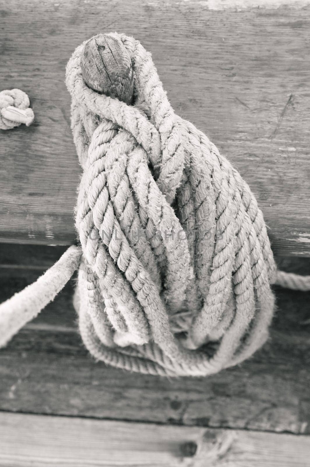 Rigging of an ancient sailing vessel