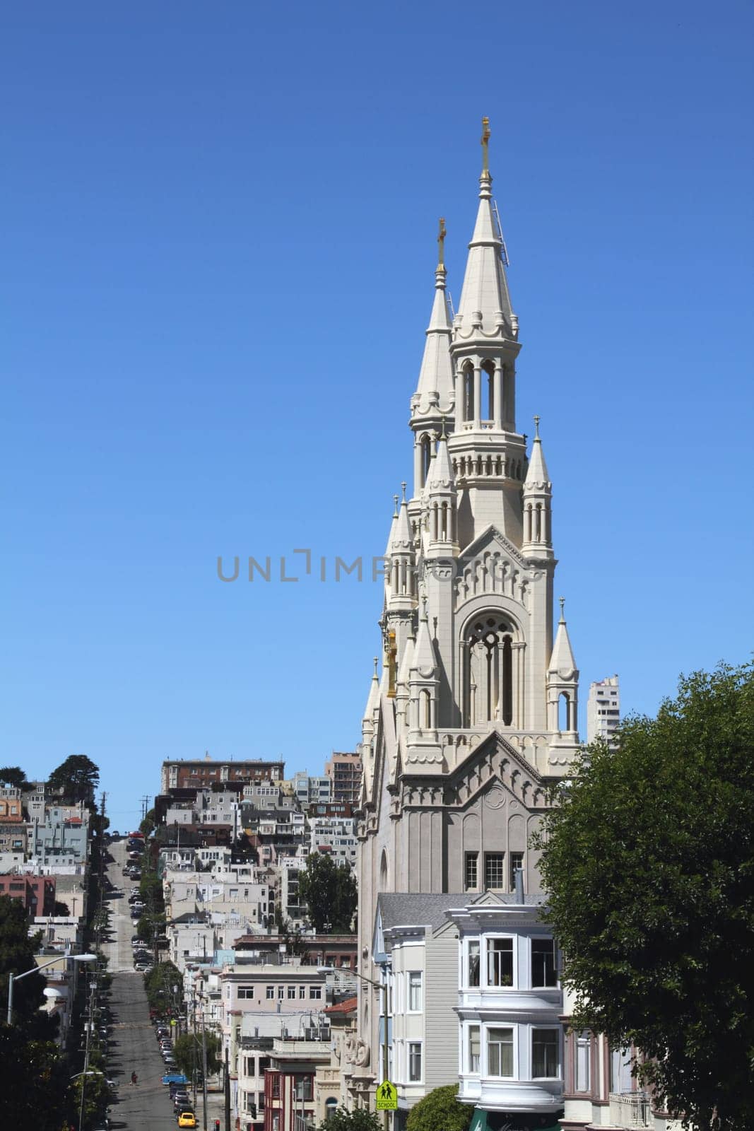 San Francisco street view (St. Peter and Paul Church)