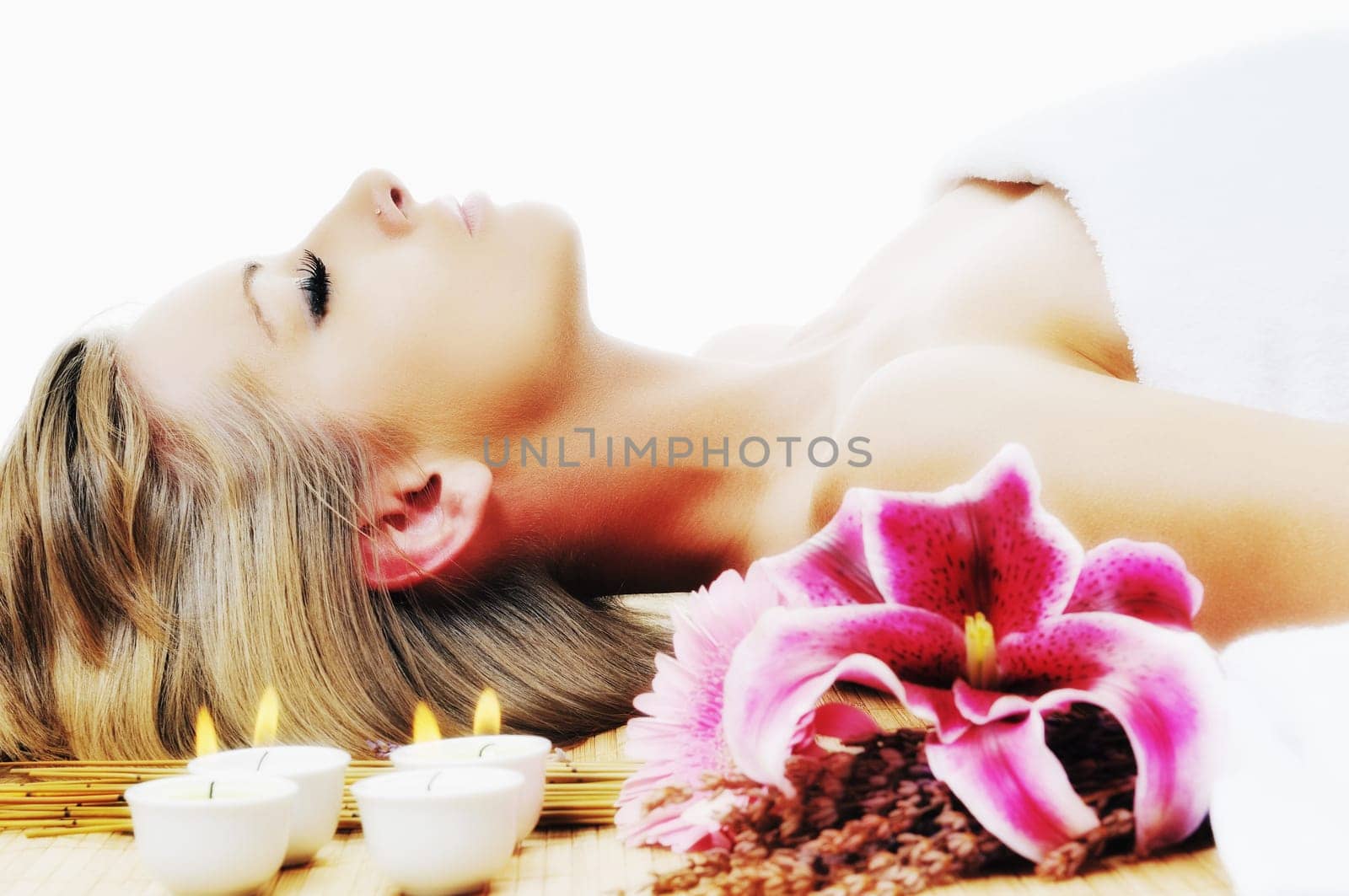 young healthy woman in wellness and spa studio have Massage