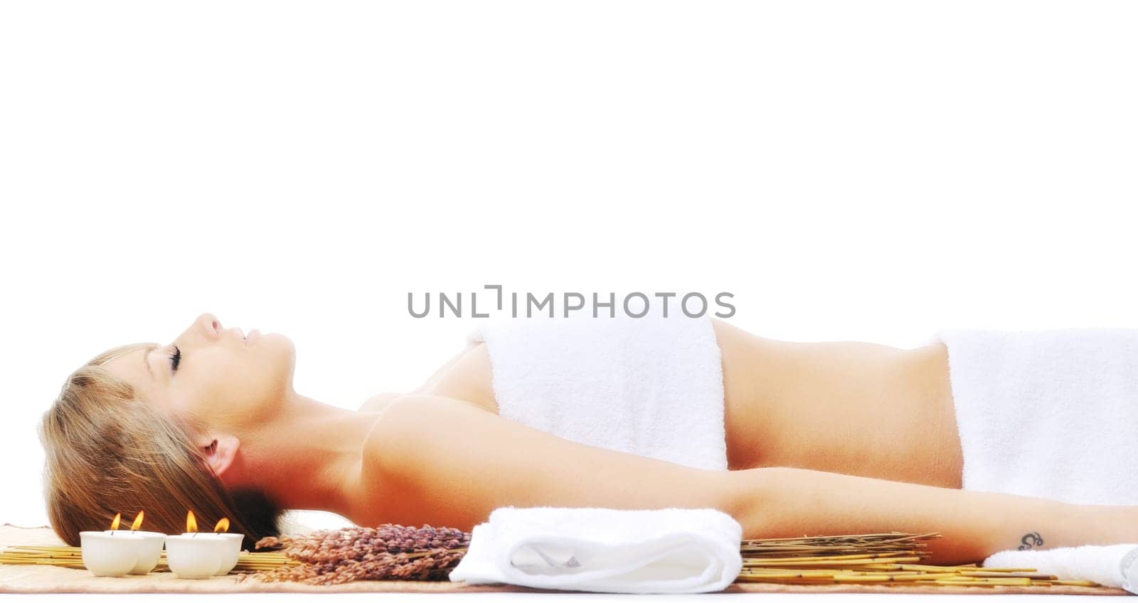 young healthy woman in wellness and spa studio have Massage
