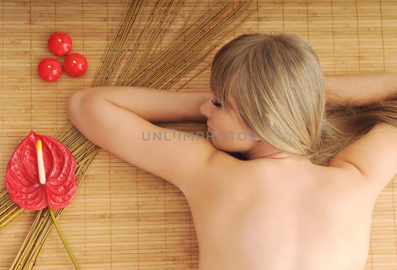 young beautiful woman  spa and beauty  treatment isolated on white