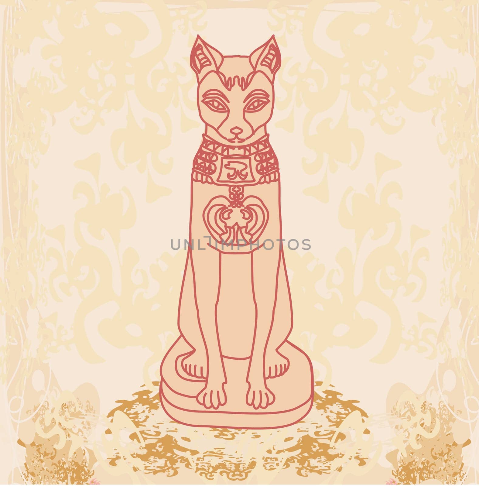 Stylized Egyptian cat