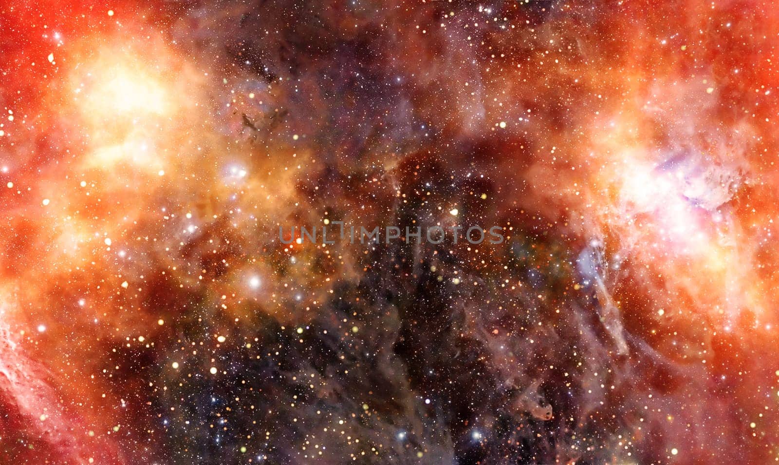 illustration of a nebula gas cloud in deep outer space