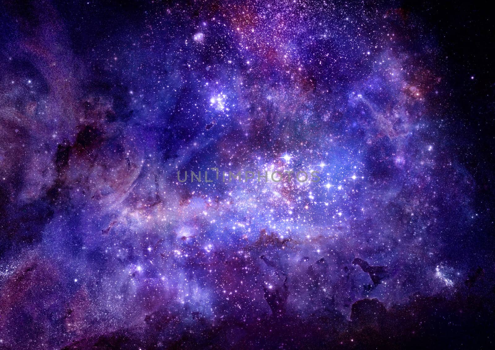 illustration of a nebula gas cloud in deep outer space