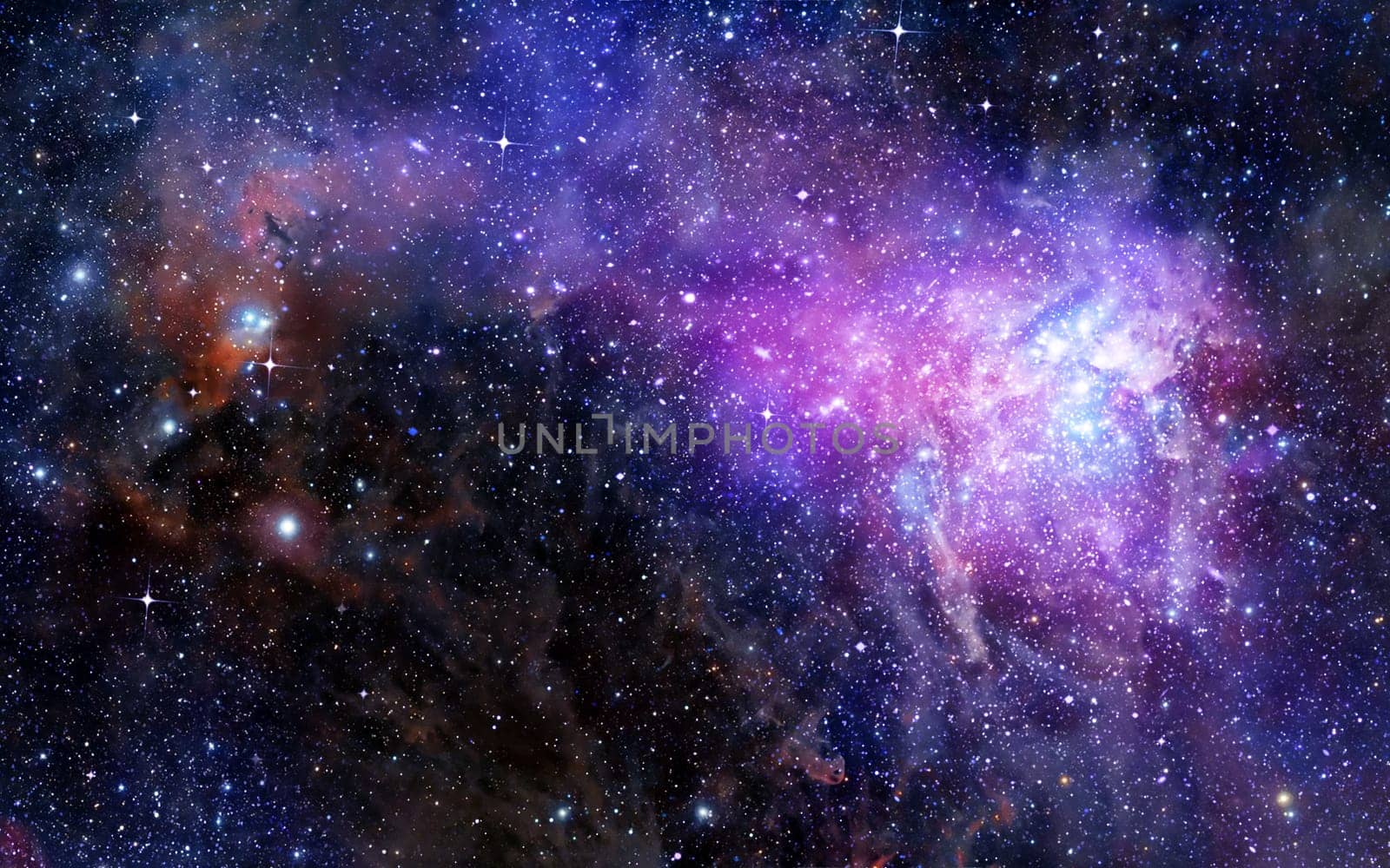 illustration of a nebula gas cloud in deep outer space