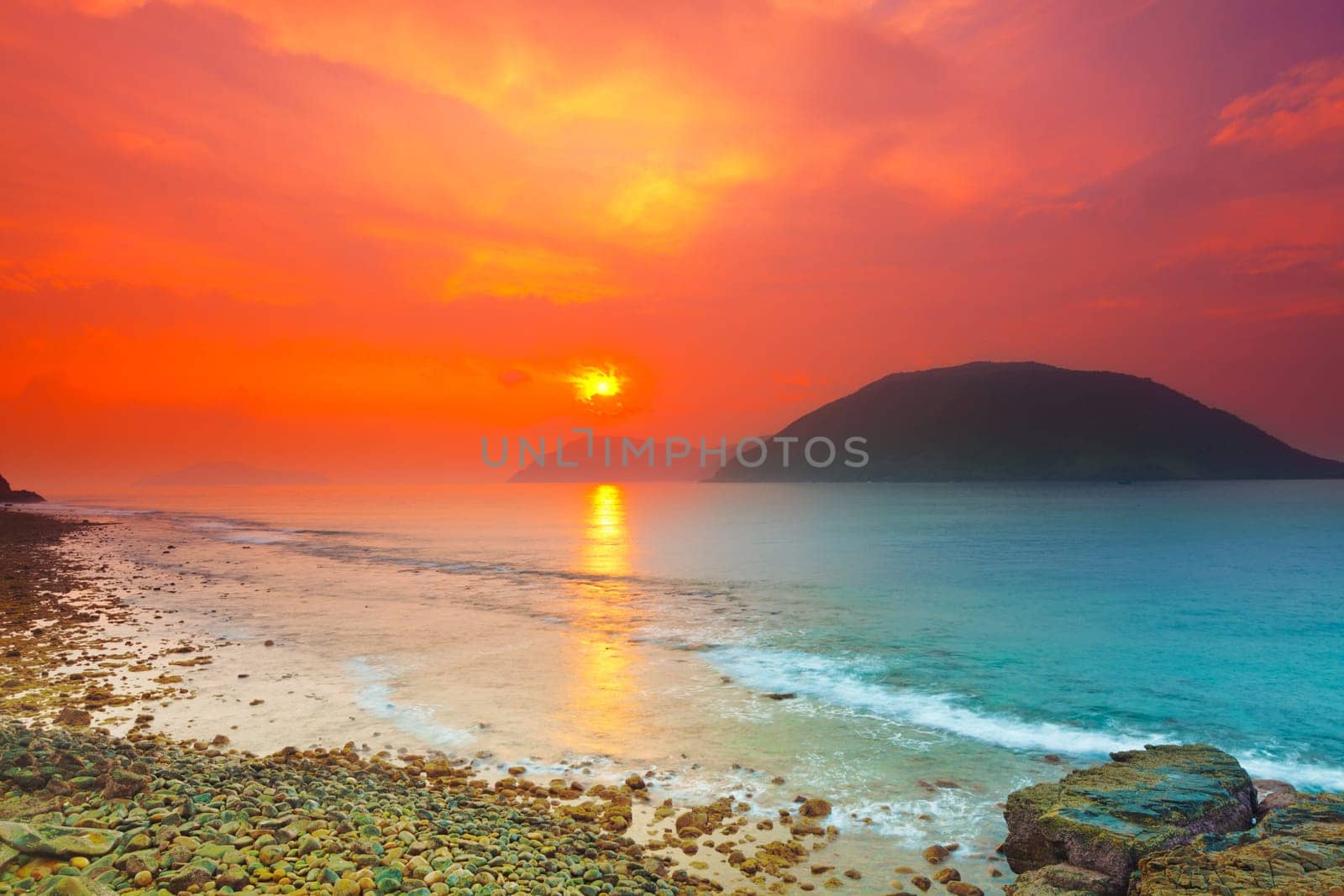 Sunrise over the sea. Con Dao. Vietnam