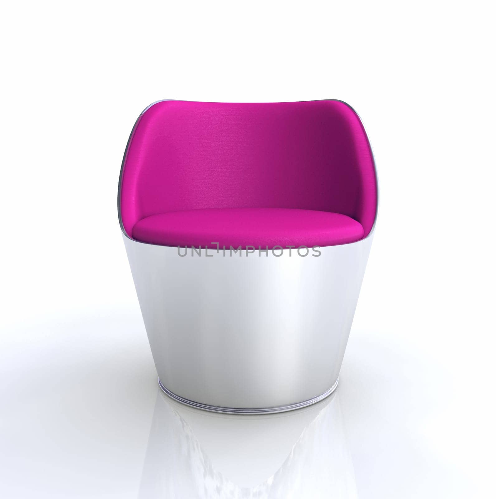 Designer Chair Silver Pink