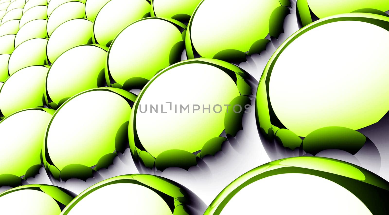 3D Ball Pattern Green Black White 04