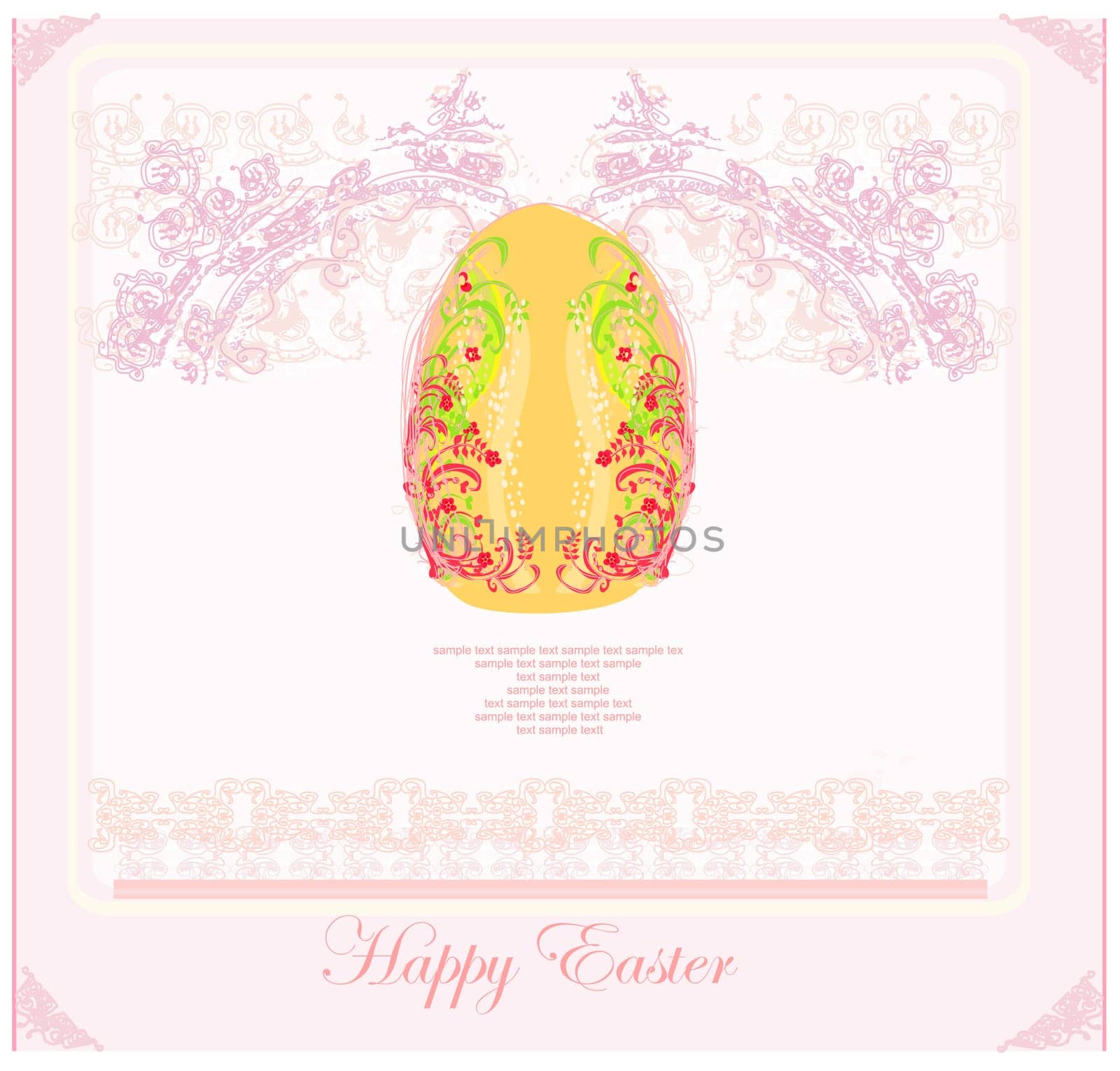 Easter Egg On Grunge Background