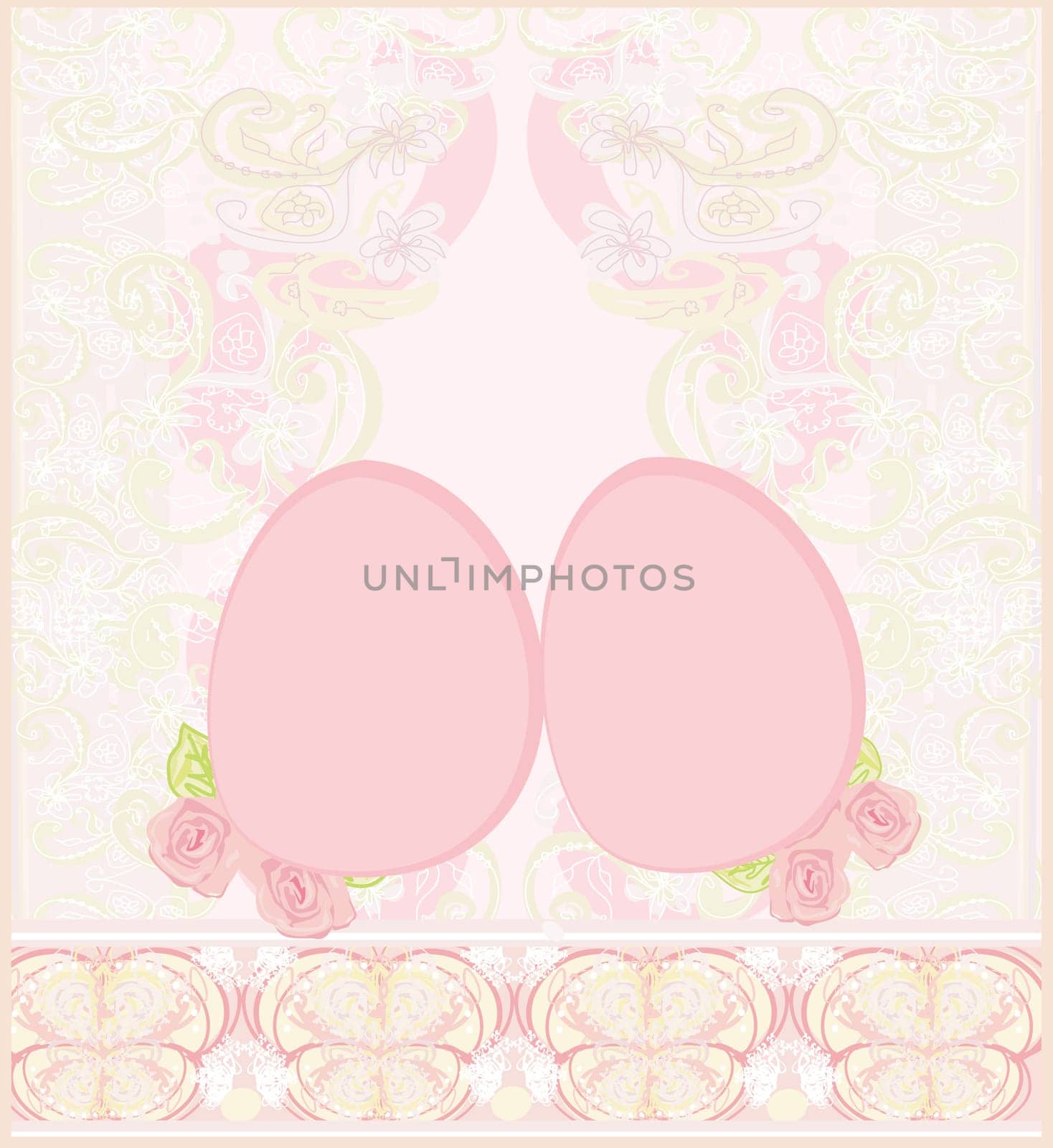 Easter Egg On Grunge Background
