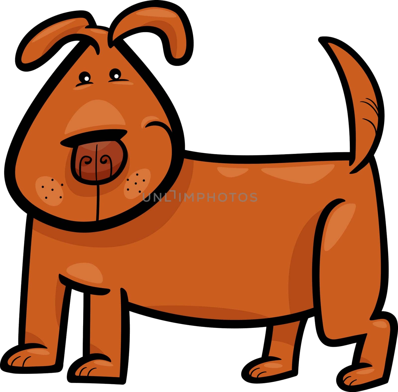 cartoon doodle illustration of funny dog or puppy