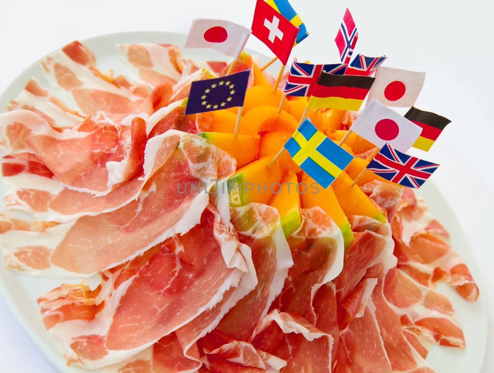 Italian prosciutto with melons