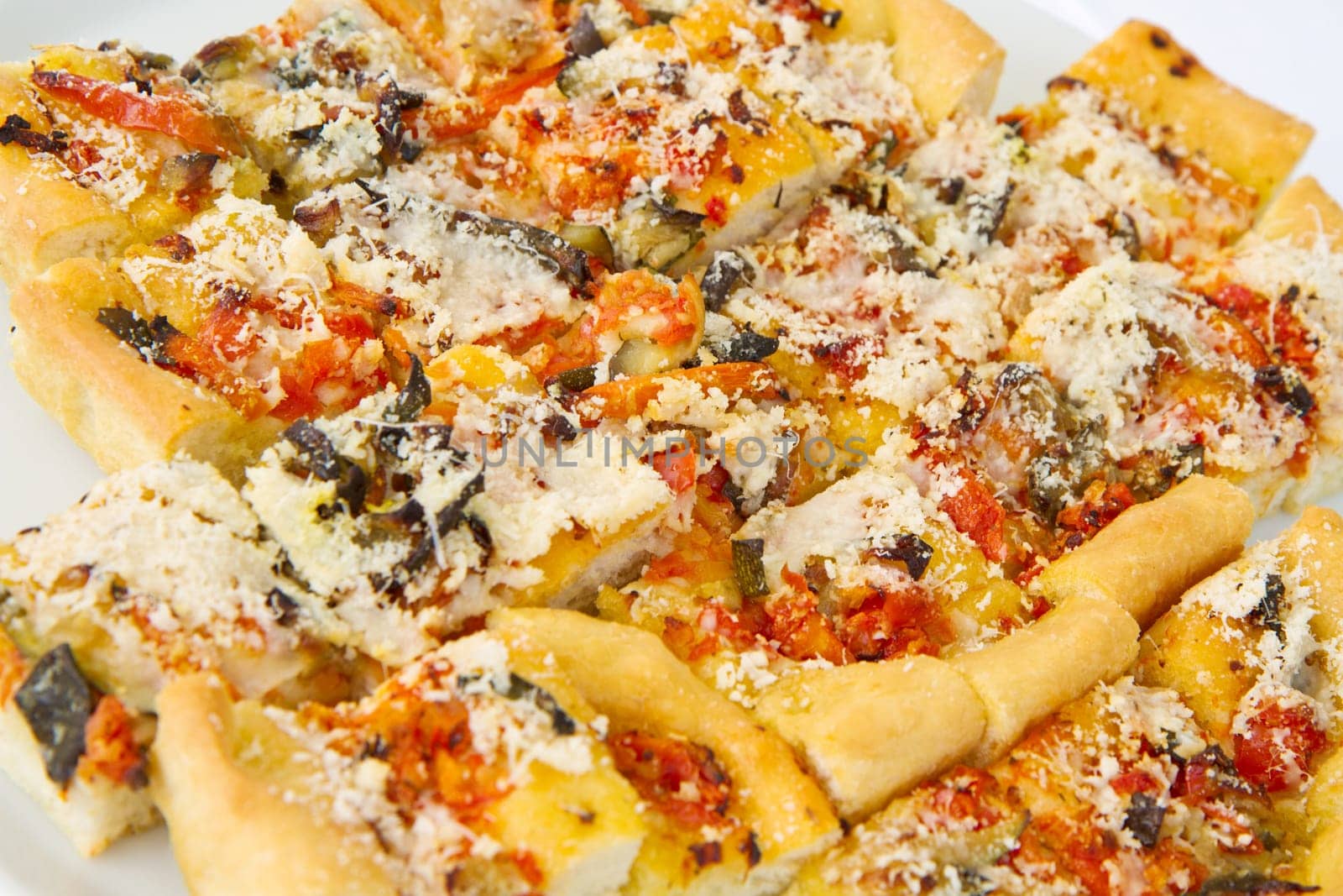 pizza with vegetables and cheese
