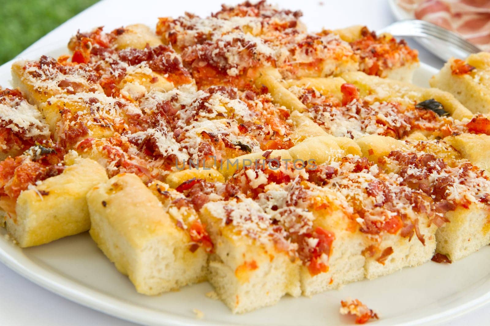 pizza with vegetables and cheese