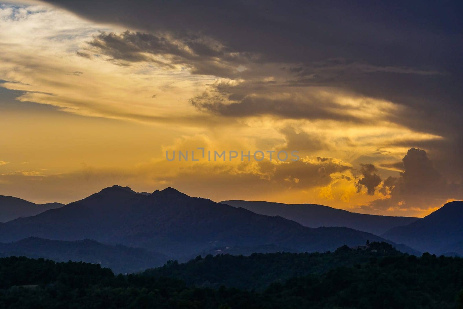 Rural landscape near Val les Bains, in Ardeche, France, Europe. High quality photo