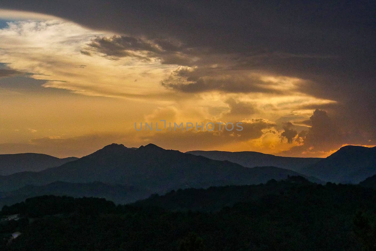 Rural landscape near Val les Bains, in Ardeche, France, Europe. High quality photo