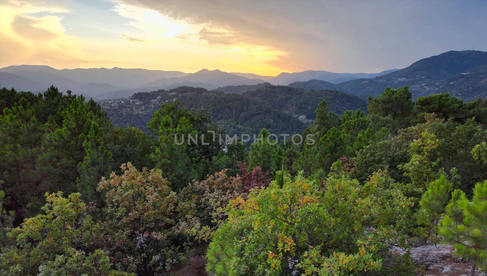 Rural landscape near Val les Bains, in Ardeche, France, Europe. High quality photo