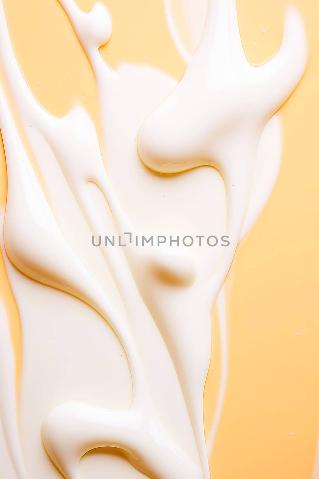 A mass of melted white chocolate. Wave pattern. High quality photo