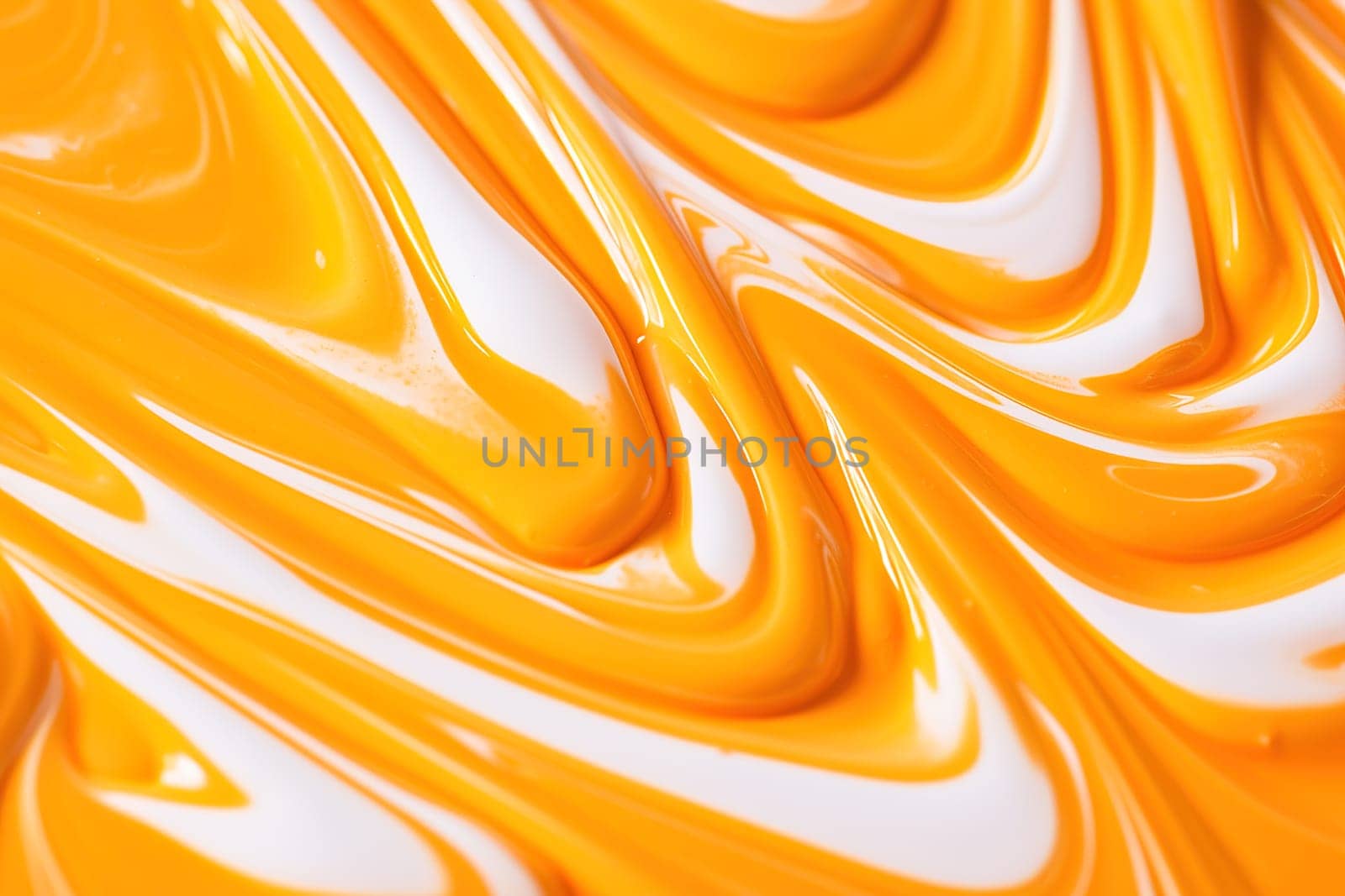 White chocolate cream with caramel. Wave pattern. High quality photo