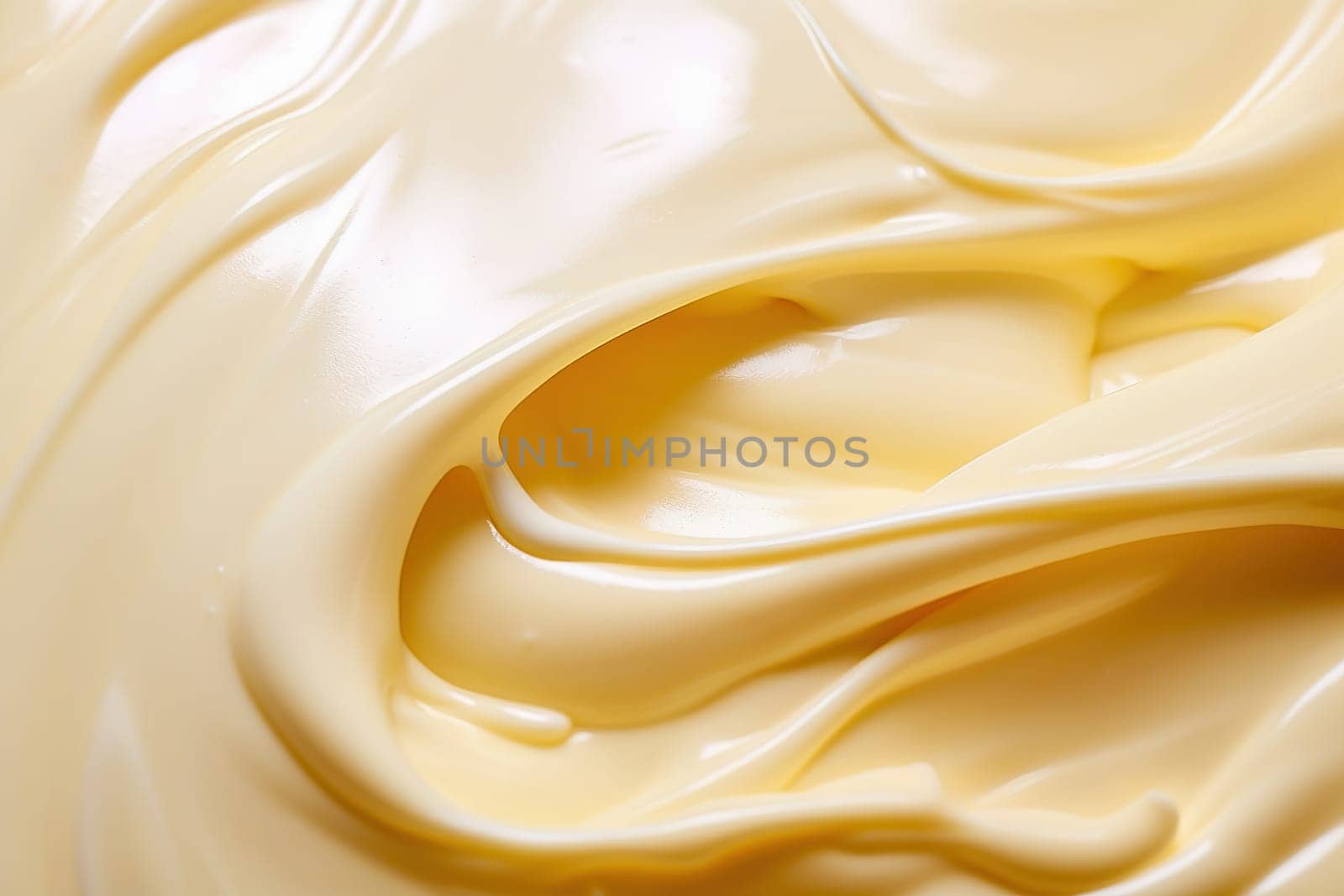 Whipped cream with caramel. High quality photo