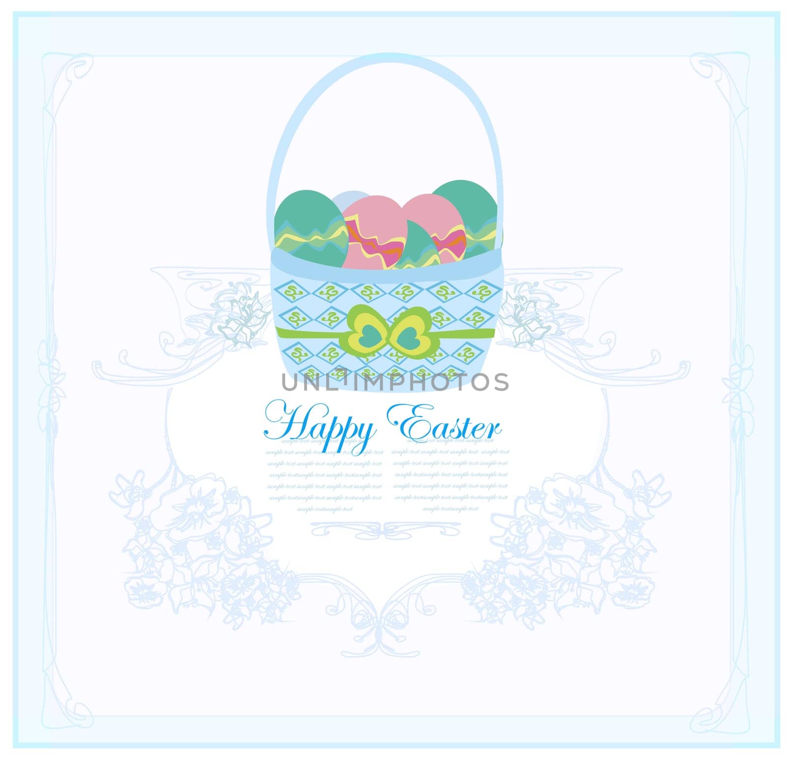 Easter Egg On Grunge Background