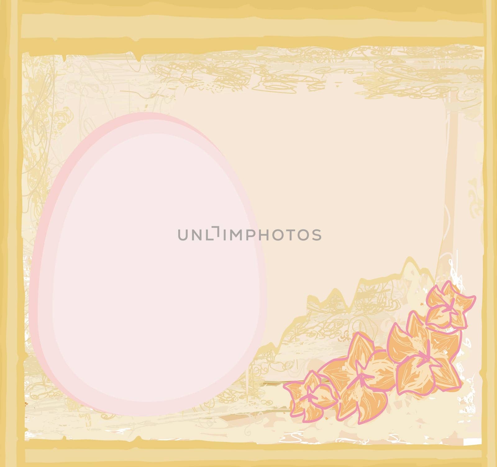 Easter Egg On Grunge Background