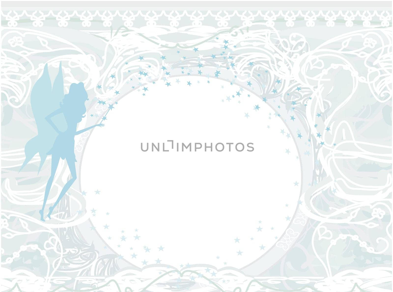 beautiful fairy with magic wand vector graphic