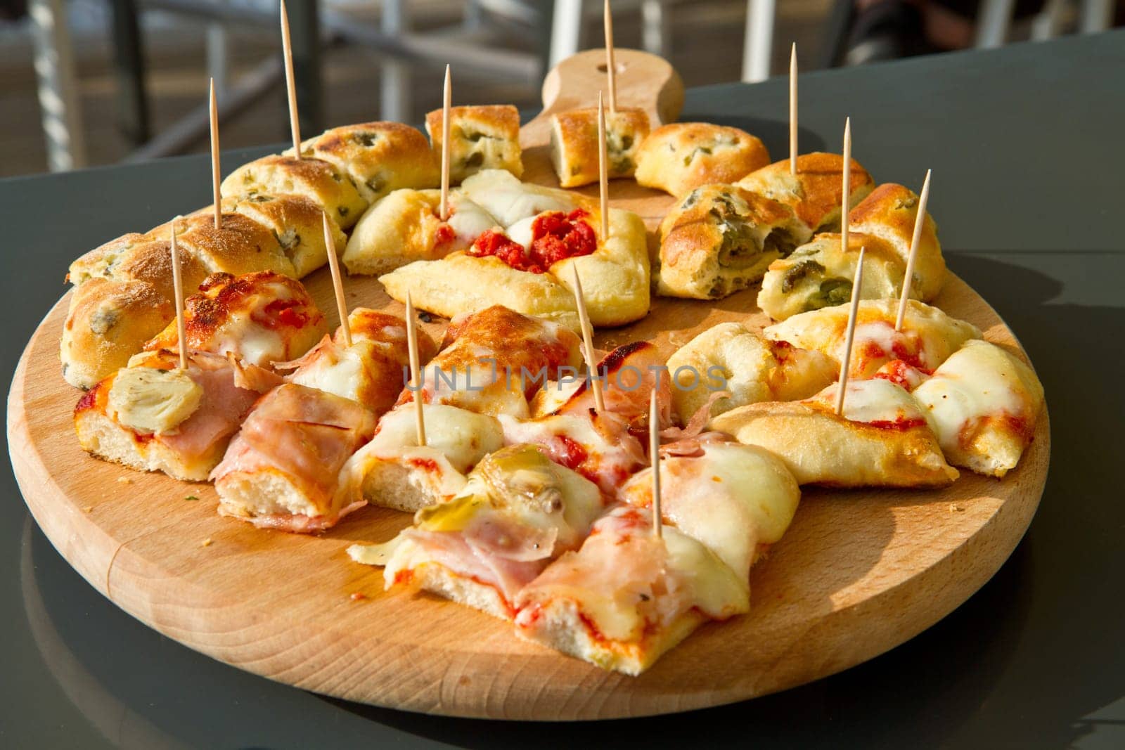 pizza with vegetables and cheese
