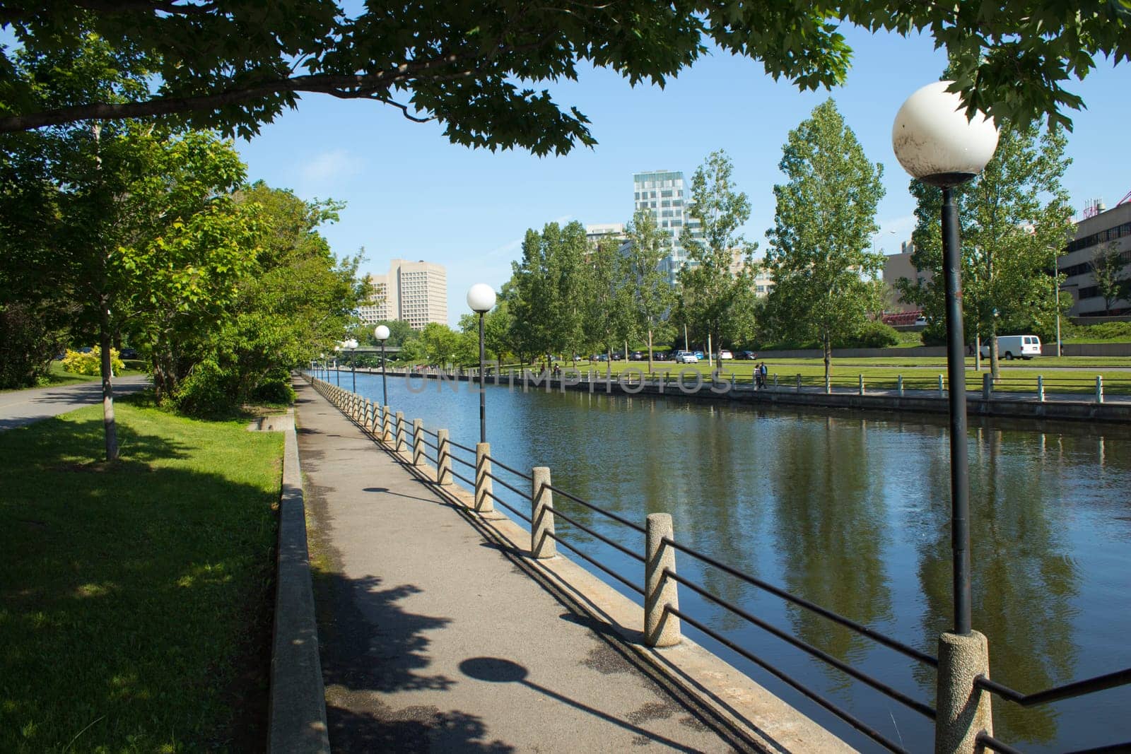 The Rideau Canal in Ottawa, Canada.  A UNESCO World Heritage Site.