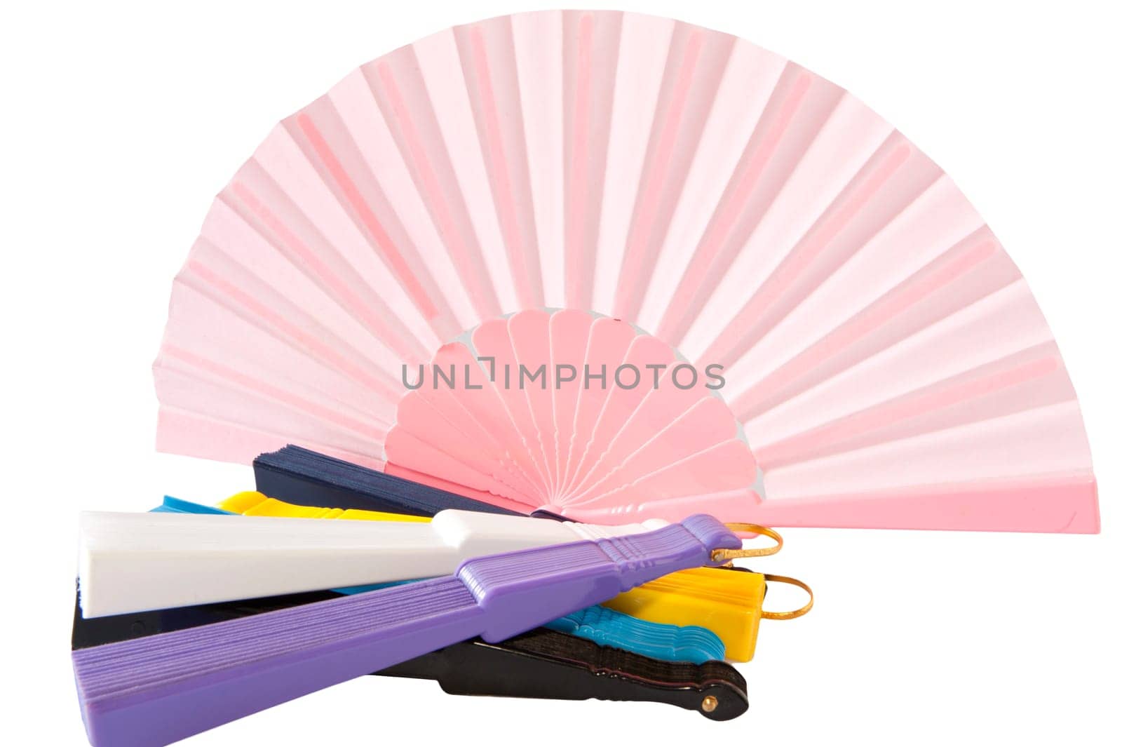 some fans colored on white background