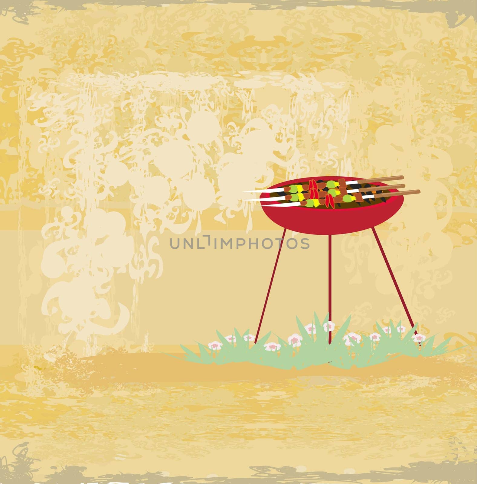 grunge Barbecue Party Invitation