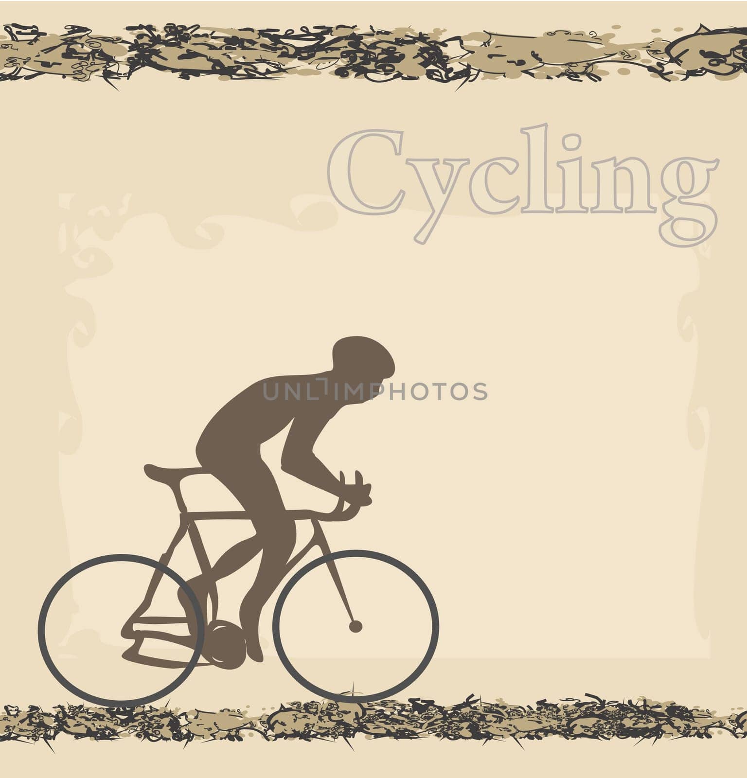 Cycling Grunge Poster Template vector