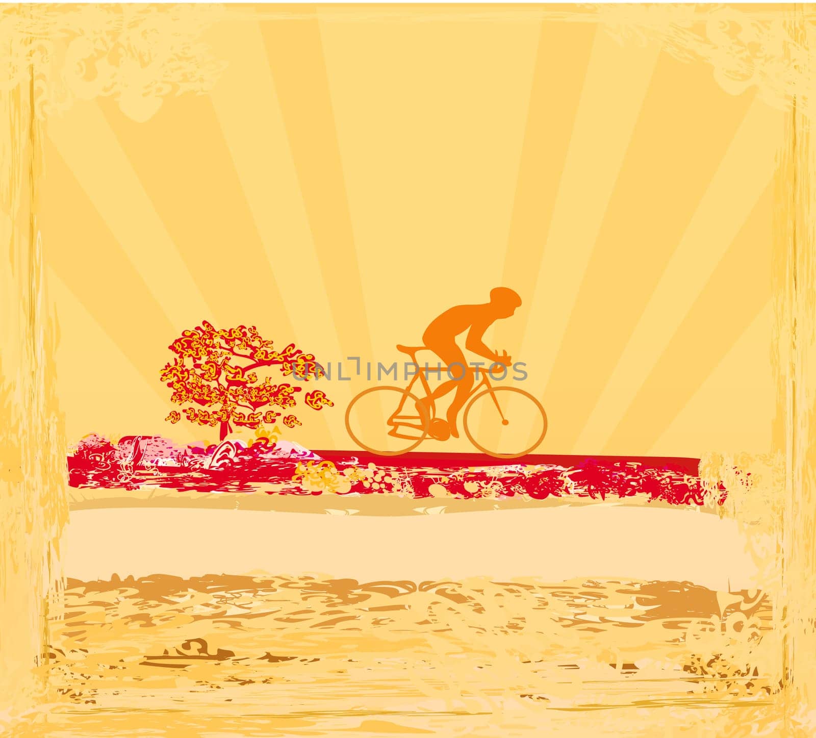 Cycling Grunge Poster Template vector