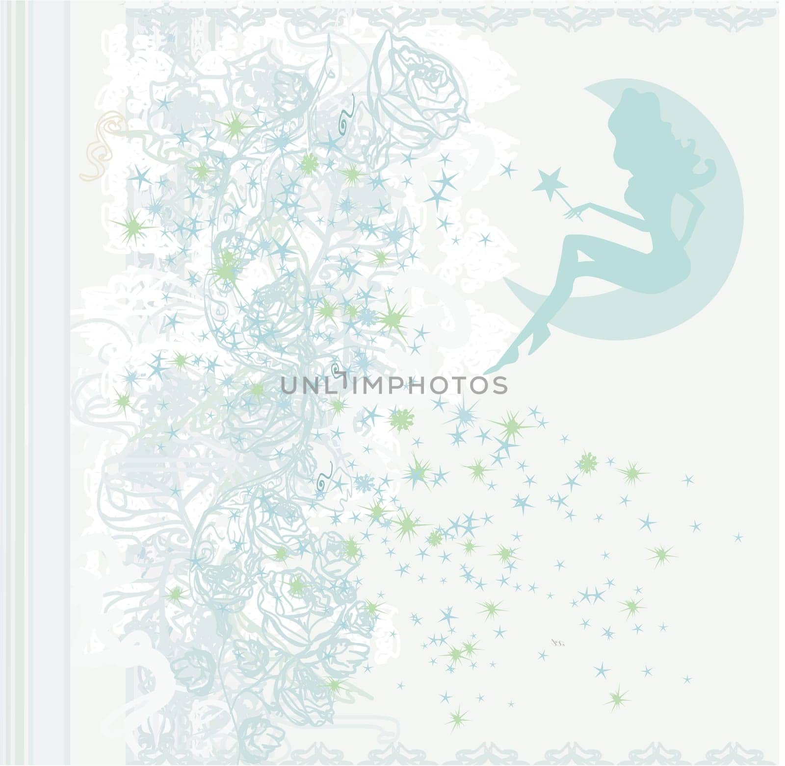 beautiful fairy vector graphic